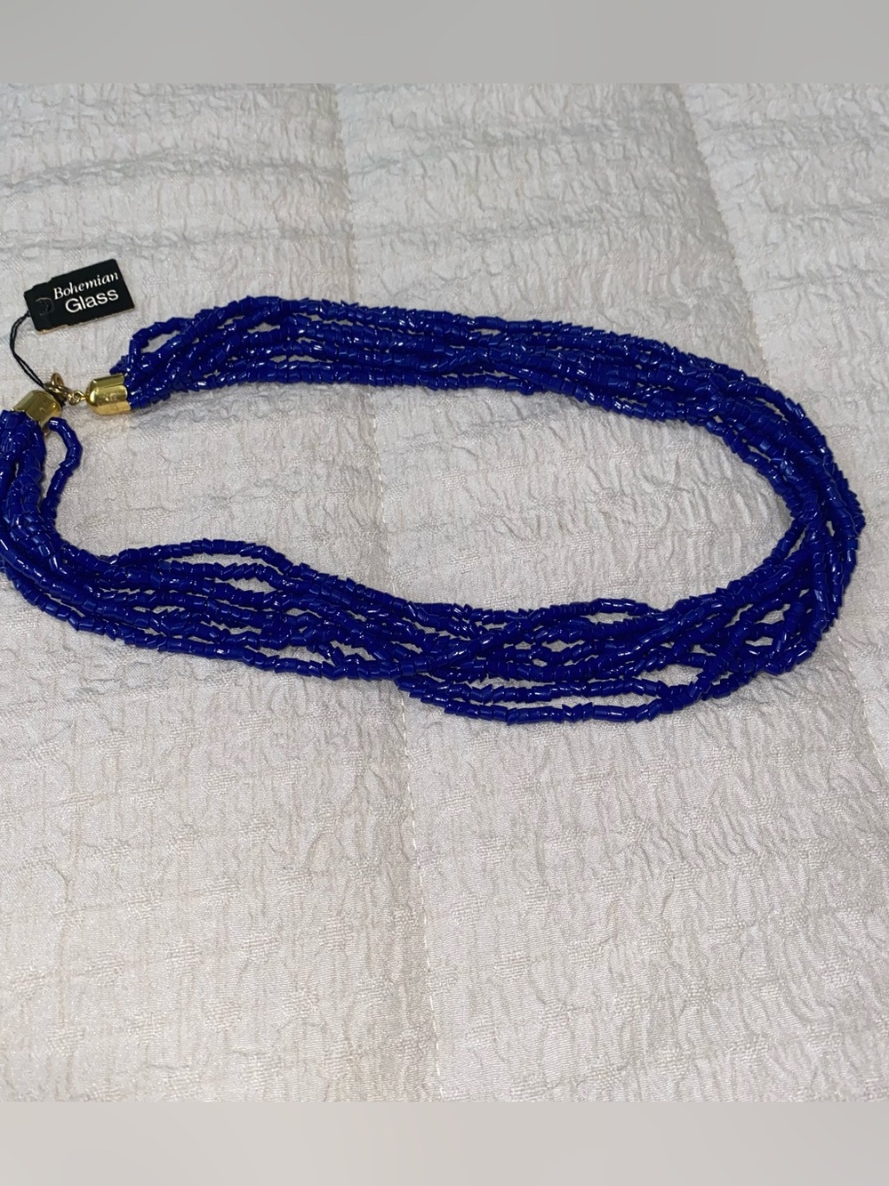 Multi-Strand Bohemian Glass Bead Necklace